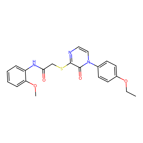 2-[4-(4-ethoxyphenyl)-3-oxopyrazin-2-yl]sulfanyl-N-(2-methoxyphenyl)acetamide structure