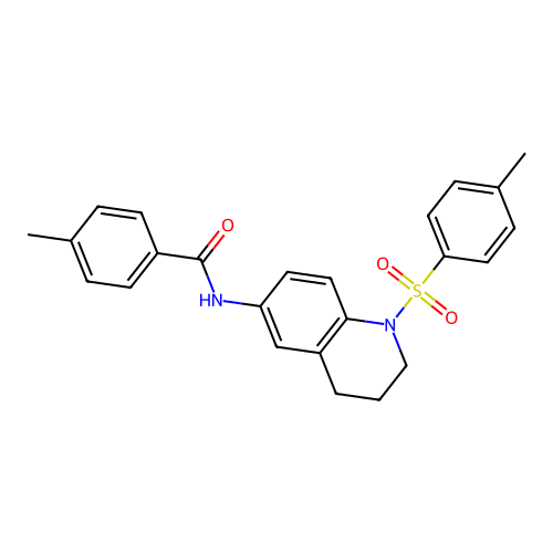 4-methyl-N-(1-tosyl-1,2,3,4-tetrahydroquinolin-6-yl)benzamide structure