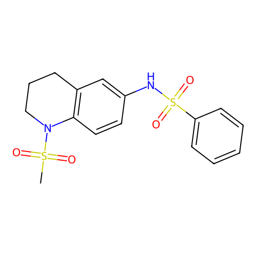 N-(1-methylsulfonyl-3,4-dihydro-2H-quinolin-6-yl)benzenesulfonamide structure