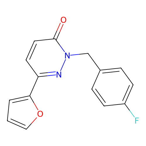 2-(4-fluorobenzyl)-6-(furan-2-yl)pyridazin-3(2H)-one structure