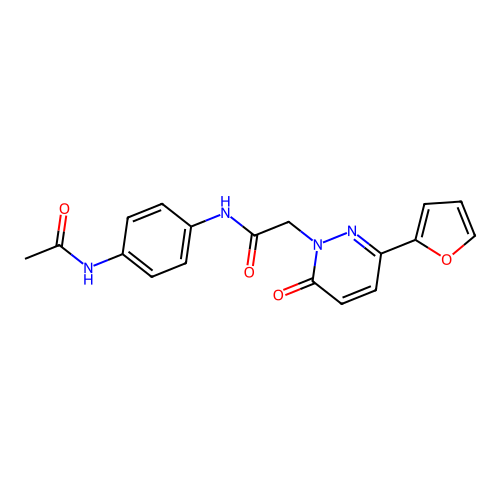 N-(4-acetamidophenyl)-2-[3-(furan-2-yl)-6-oxopyridazin-1-yl]acetamide structure
