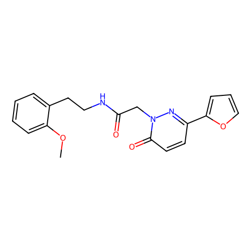 2-(3-(furan-2-yl)-6-oxopyridazin-1(6H)-yl)-N-(2-methoxyphenethyl)acetamide structure