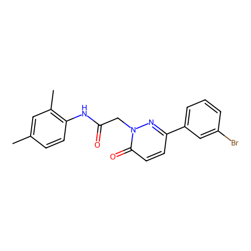 2-[3-(3-bromophenyl)-6-oxopyridazin-1-yl]-N-(2,4-dimethylphenyl)acetamide structure