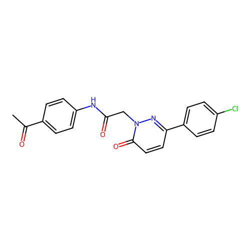 N-(4-acetylphenyl)-2-(3-(4-chlorophenyl)-6-oxopyridazin-1(6H)-yl)acetamide structure
