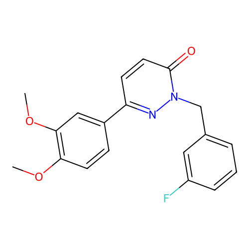 6-(3,4-dimethoxyphenyl)-2-(3-fluorobenzyl)pyridazin-3(2H)-one structure