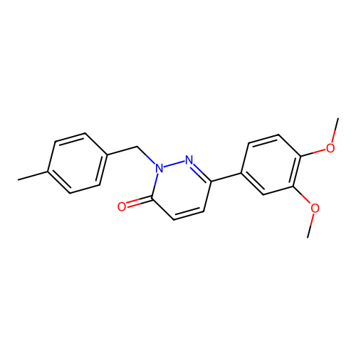 6-(3,4-Dimethoxyphenyl)-2-[(4-methylphenyl)methyl]pyridazin-3-one structure