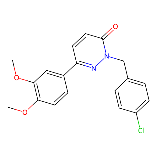 2-(4-chlorobenzyl)-6-(3,4-dimethoxyphenyl)pyridazin-3(2H)-one structure
