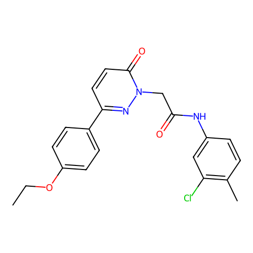 N-(3-chloro-4-methylphenyl)-2-[3-(4-ethoxyphenyl)-6-oxopyridazin-1-yl]acetamide structure
