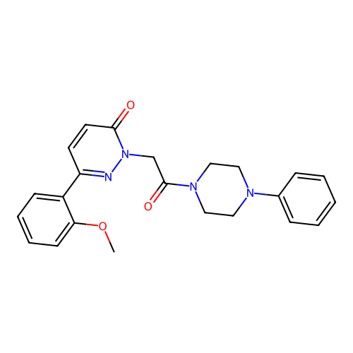 6-(2-methoxyphenyl)-2-(2-oxo-2-(4-phenylpiperazin-1-yl)ethyl)pyridazin-3(2H)-one structure