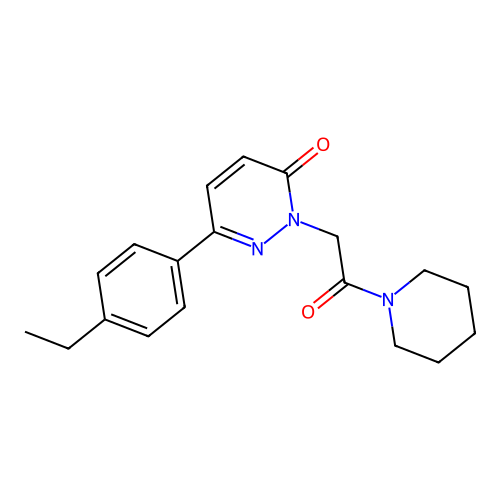 6-(4-Ethylphenyl)-2-(2-oxo-2-piperidin-1-ylethyl)pyridazin-3-one structure