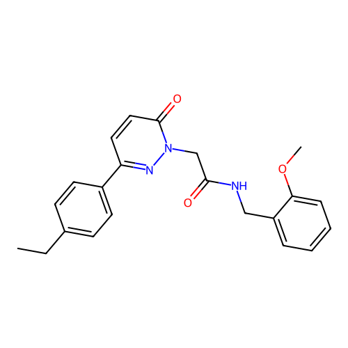 2-(3-(4-ethylphenyl)-6-oxopyridazin-1(6H)-yl)-N-(2-methoxybenzyl)acetamide structure