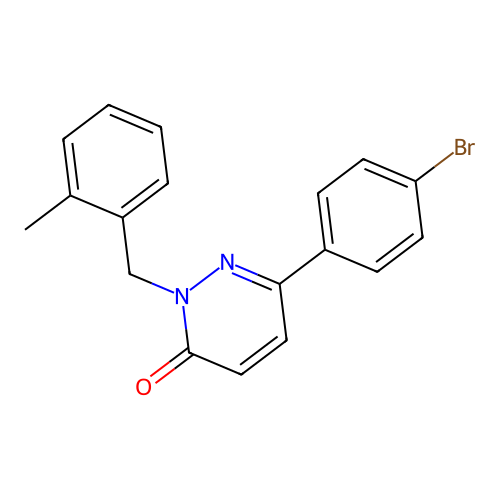 6-(4-Bromophenyl)-2-[(2-methylphenyl)methyl]pyridazin-3-one structure