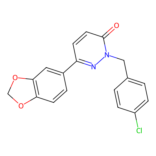 6-(1,3-Benzodioxol-5-yl)-2-[(4-chlorophenyl)methyl]pyridazin-3-one structure