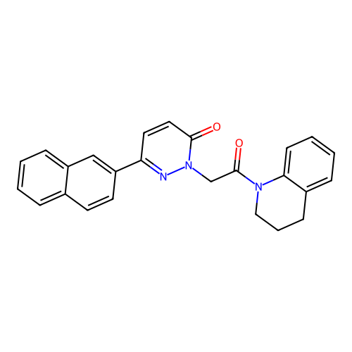 2-[2-(3,4-dihydro-2H-quinolin-1-yl)-2-oxoethyl]-6-naphthalen-2-ylpyridazin-3-one structure