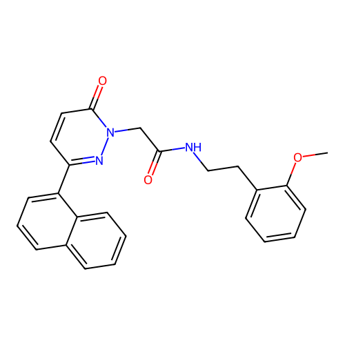 N-(2-methoxyphenethyl)-2-(3-(naphthalen-1-yl)-6-oxopyridazin-1(6H)-yl)acetamide structure