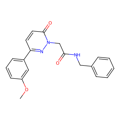 N-benzyl-2-[3-(3-methoxyphenyl)-6-oxopyridazin-1-yl]acetamide structure