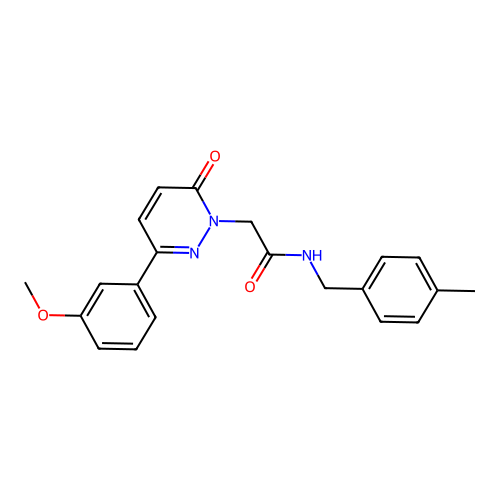 2-[3-(3-methoxyphenyl)-6-oxopyridazin-1-yl]-N-[(4-methylphenyl)methyl]acetamide structure
