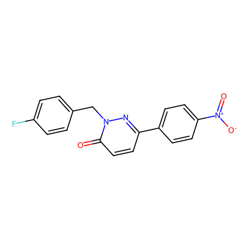 2-(4-fluorobenzyl)-6-(4-nitrophenyl)pyridazin-3(2H)-one structure