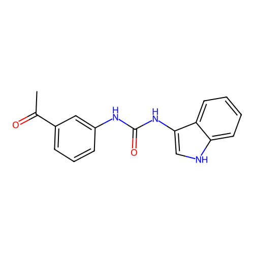 1-(3-acetylphenyl)-3-(1H-indol-3-yl)urea structure