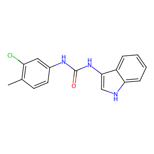 1-(3-chloro-4-methylphenyl)-3-(1H-indol-3-yl)urea structure