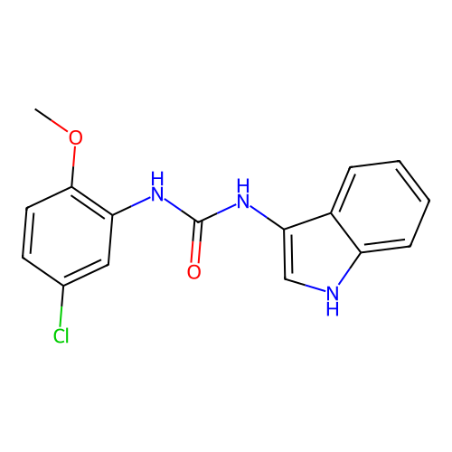 1-(5-chloro-2-methoxyphenyl)-3-(1H-indol-3-yl)urea structure