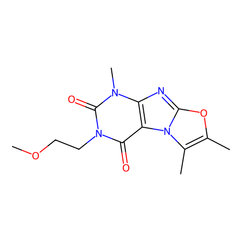 3-(2-methoxyethyl)-1,6,7-trimethyloxazolo[2,3-f]purine-2,4(1H,3H)-dione structure
