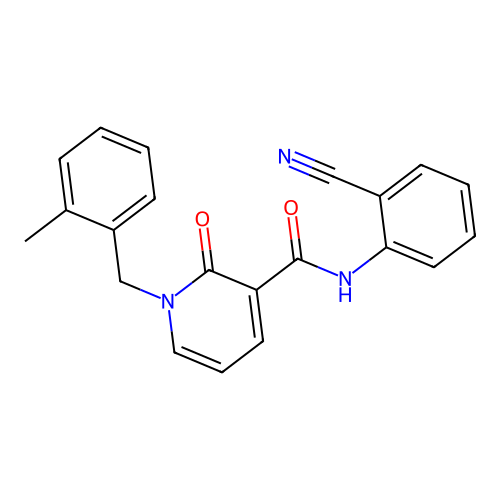 N-(2-cyanophenyl)-1-(2-methylbenzyl)-2-oxo-1,2-dihydropyridine-3-carboxamide structure