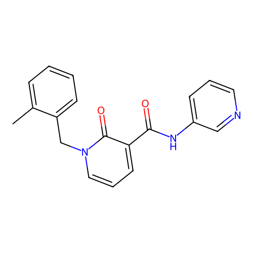 1-(2-methylbenzyl)-2-oxo-N-(pyridin-3-yl)-1,2-dihydropyridine-3-carboxamide structure