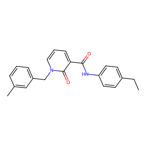 N-(4-ethylphenyl)-1-(3-methylbenzyl)-2-oxo-1,2-dihydropyridine-3-carboxamide structure