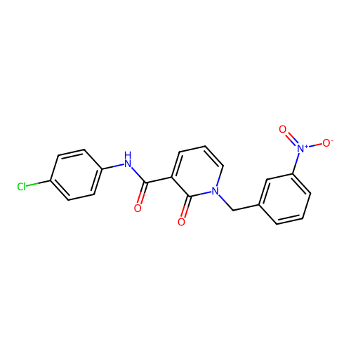 N-(4-chlorophenyl)-1-(3-nitrobenzyl)-2-oxo-1,2-dihydropyridine-3-carboxamide structure