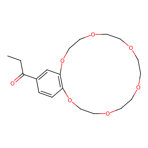 1-(2,3,5,6,8,9,11,12,14,15-decahydro-1,4,7,10,13,16-benzohexaoxacyclooctadecin-18-yl)propan-1-one structure