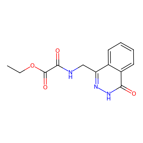 Ethyl 2-oxo-2-(((4-oxo-3,4-dihydrophthalazin-1-yl)methyl)amino)acetate structure
