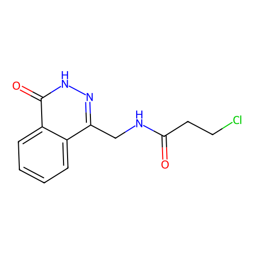 3-chloro-N-[(4-oxo-3H-phthalazin-1-yl)methyl]propanamide structure