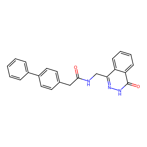 2-([1,1'-biphenyl]-4-yl)-N-((4-oxo-3,4-dihydrophthalazin-1-yl)methyl)acetamide structure