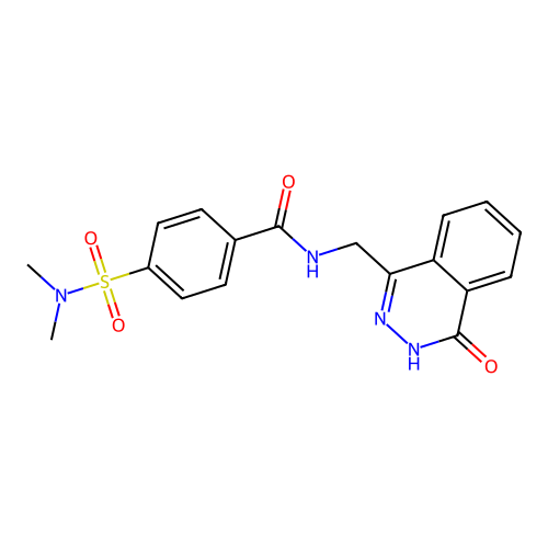 4-(dimethylsulfamoyl)-N-[(4-oxo-3H-phthalazin-1-yl)methyl]benzamide structure