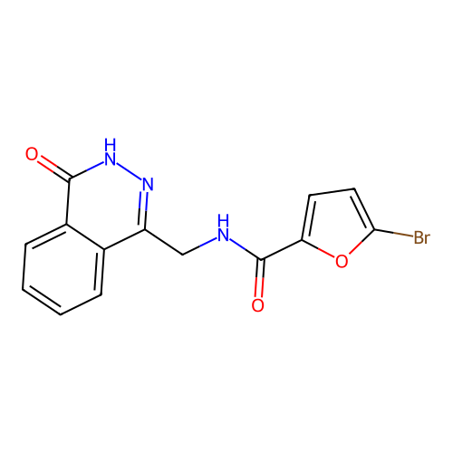 5-bromo-N-[(4-oxo-3H-phthalazin-1-yl)methyl]furan-2-carboxamide structure