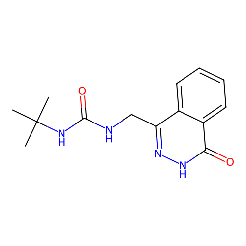 1-tert-butyl-3-[(4-oxo-3H-phthalazin-1-yl)methyl]urea structure