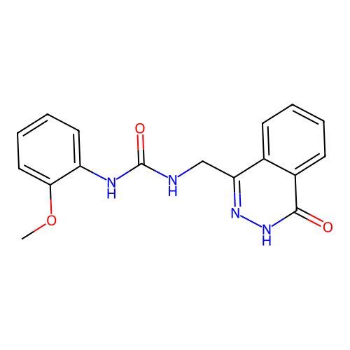 1-(2-methoxyphenyl)-3-[(4-oxo-3H-phthalazin-1-yl)methyl]urea structure