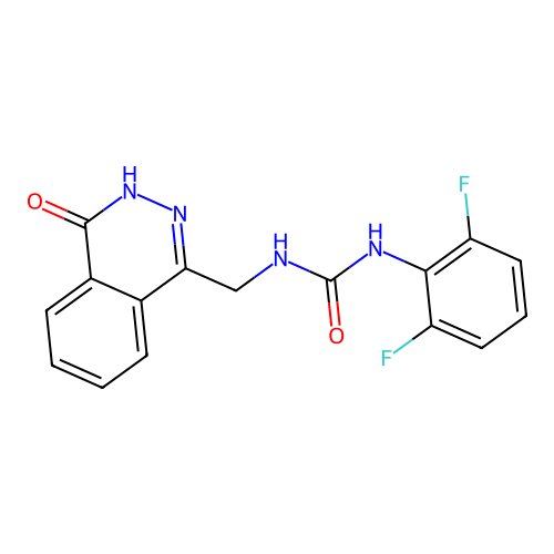 1-(2,6-difluorophenyl)-3-[(4-oxo-3H-phthalazin-1-yl)methyl]urea structure