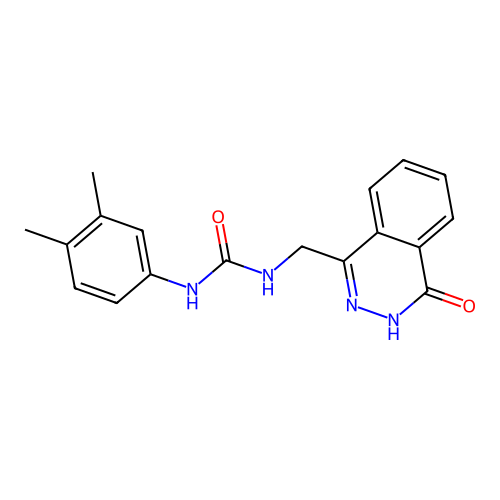 1-(3,4-dimethylphenyl)-3-[(4-oxo-3H-phthalazin-1-yl)methyl]urea structure