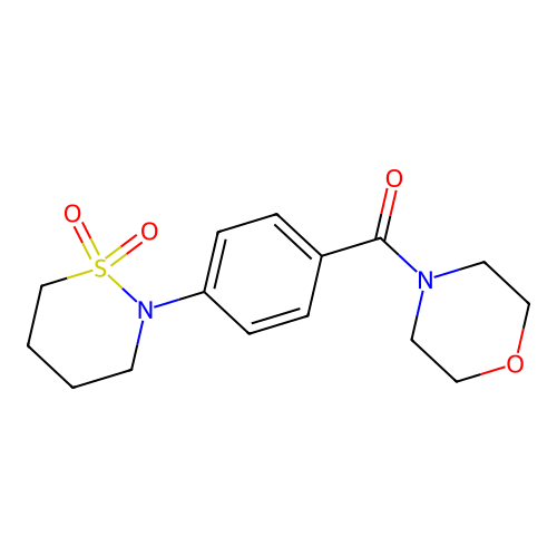 [4-(1,1-Dioxothiazinan-2-yl)phenyl]-morpholin-4-ylmethanone structure