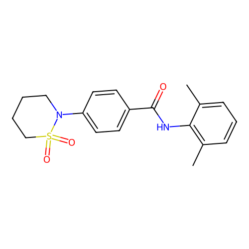 N-(2,6-dimethylphenyl)-4-(1,1-dioxido-1,2-thiazinan-2-yl)benzamide structure