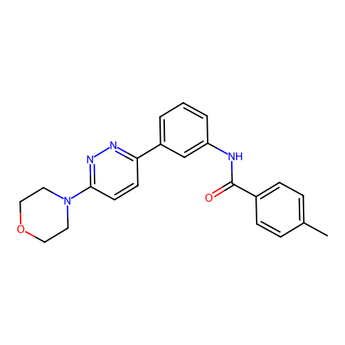4-methyl-N-(3-(6-morpholinopyridazin-3-yl)phenyl)benzamide structure