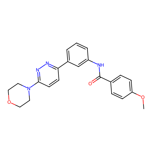 4-methoxy-N-[3-(6-morpholin-4-ylpyridazin-3-yl)phenyl]benzamide structure