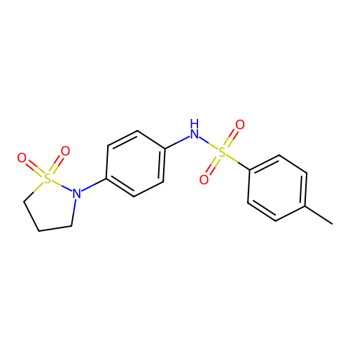 N-(4-(1,1-dioxidoisothiazolidin-2-yl)phenyl)-4-methylbenzenesulfonamide structure