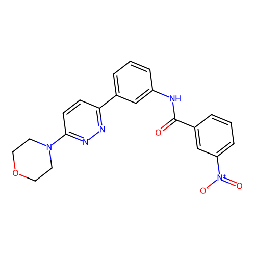 N-(3-(6-morpholinopyridazin-3-yl)phenyl)-3-nitrobenzamide structure