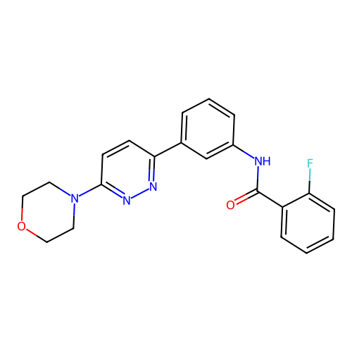 2-fluoro-N-(3-(6-morpholinopyridazin-3-yl)phenyl)benzamide structure