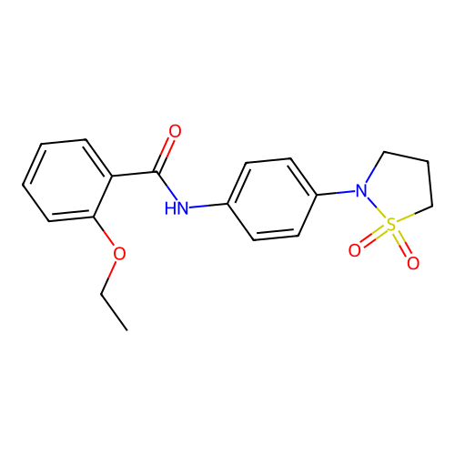 N-(4-(1,1-dioxidoisothiazolidin-2-yl)phenyl)-2-ethoxybenzamide structure