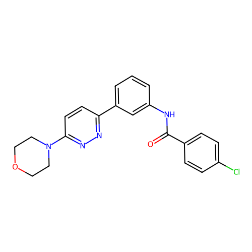 4-chloro-N-(3-(6-morpholinopyridazin-3-yl)phenyl)benzamide structure