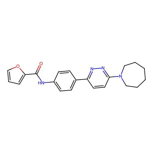 N-(4-(6-(azepan-1-yl)pyridazin-3-yl)phenyl)furan-2-carboxamide structure